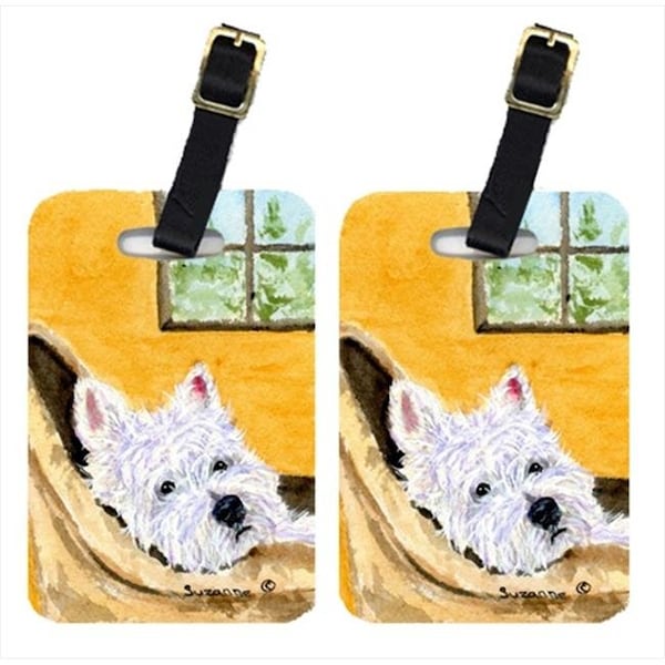 Carolines Treasures SS8785BT Westie Luggage Tag - Pair 2; 4 x 2.75 In. SS8785BT - main